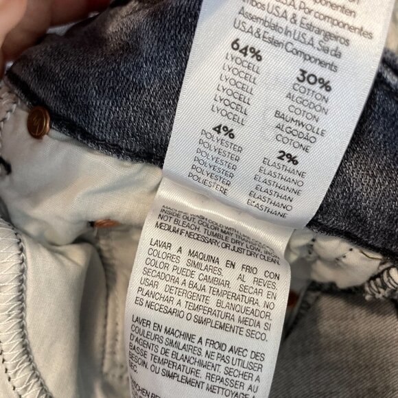 Mother High Waist Looker Skinny Ankle Jeans Miss Moody Two Shoes Racer 28 - Picture 8 of 9